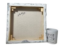 Alternative view of Vintage French "Falling" Acrylic Painting On Canvas Wall Decor Decoration Pour Lavender Black Drip Splatter by John Francis c2000's