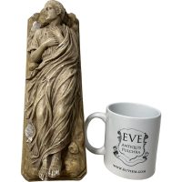 Alternative view of Antique French Plaster Tomb Chapel Burial Ornament Statue Display Catholic Church Religious Symbol c1800's