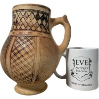 Alternative view of Vintage Moroccan Berber Pitcher Jug Vase Pottery Stoneware Ornament Decor Design c1970-80's