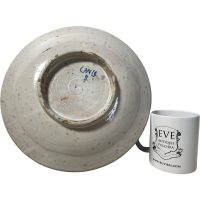 Alternative view of Vintage Moroccan Large Blue White Serving Bowl Dish Plate Wall Hanging Ornament Decor Design Terracotta c1960-70's