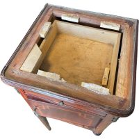 Alternative view of Vintage French Wooden Small Nightstand Sideboard Bedside Cabinet Rest Cupboard Small Storage Unit Wood Display DAMAGED c1940-50's