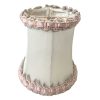Vintage French Pink Fringe Small Tiny Lamp Shade Lampshade Desk Table Light Two Available circa 1960-70's