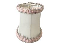 Vintage French Pink Fringe Small Tiny Lamp Shade Lampshade Desk Table Light Two Available circa 1960-70's