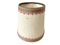 Vintage French Pink Fringe Small Tiny Lamp Shade Lampshade Desk Table Light Two Available circa 1960-70's