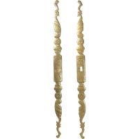 Vintage French Extra Large Church Chapel Cathedral Brass Finger Door Push Lock Keyhole Plates Decorative Fitting circa 1950's