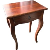 Vintage French Wooden Small Nightstand Sideboard Bedside Cabinet Telephone Table Rest Cupboard Storage Unit Display c1970's