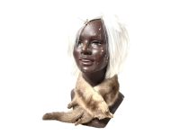 Vintage French Grey Mink Cravat Fur Collar Scarf Wrap Tie Taxidermy circa 1950-60's