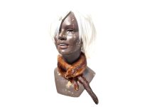 Vintage French Brown Mink Cravat Fur Collar Scarf Wrap Tie Taxidermy circa 1950-60's