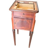 Vintage French Wooden Small Nightstand Sideboard Bedside Cabinet Rest Cupboard Small Storage Unit Wood Display DAMAGED c1940-50's