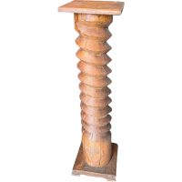 Vintage French Country Cottage Wine Press Screw Style Leg Tall Plinth Table Wooden Wood Stand Flower Pot Display Tabouret c1950-60’s Vintage French Country Cottage Wine Press Screw Style Leg Tall Plinth Table Wooden Wood Stand Flower Pot Display Tabouret c1950-60's