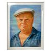 Vintage French Pastel Drawing Sketch Study Portrait Man In Cap "Looks Familiar" Wall Hanging Original Art c1980's