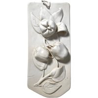 Vintage French White Ceramic Quince Fruit Wall Decorative Hanging Plaque Wall Decor Decoration c1870-80's