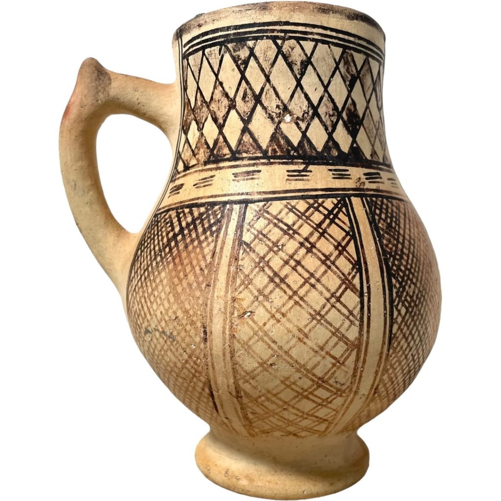 Vintage Moroccan Berber Pitcher Jug Vase Pottery Stoneware Ornament Decor Design c1970-80’s