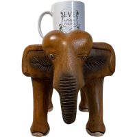 Alternative view of Vintage Asian Small Wooden Wood Stand Plinth Flower Pot Ornament Dark Wood Brown Display circa 1980-90's