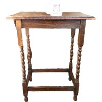 Alternative view of Vintage French Rectangular Barley Twist Side Table Compact Stand Display Plinth Pot Tabouret c1930-40's