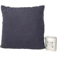 Alternative view of Vintage French Cross Stitch Pillow Pillows Pink Roses Flowers Couch Bed Chair Sofa circa 1950-60's