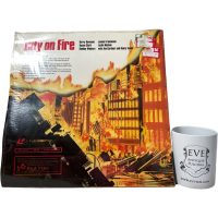 Alternative view of Vintage English Laservision Videodisc City On Fire Movie PAL Digital Media Memorabilia Collector c1980's