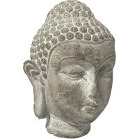 Alternative view of Vintage Asian Buddha Bust Head Meditating Yogi Yoga Praying Concrete Altar Piece Enlightened Meditation Peace Loving c1990-2000