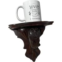 Alternative view of Antique French Small Elephant Head Wall Hanging Shelf Plinth Display c1920's