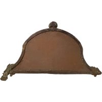 Alternative view of Antique French Wall Hanging Mirror Or Picture Frame Wood Wooden Bust Topped Display Finial Finishing c1800-50's