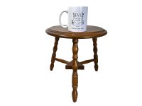 Alternative view of Stool Plant Stand Vintage French Wooden Wood Chair Seat Kitchen Side Table Kitchen Pot Plinth Display Tabouret Milking circa 1970's