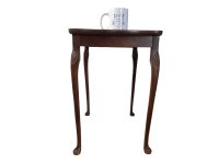 Alternative view of Vintage French Wooden Wood Leather Top Side Table Plinth Stand Display Wooden Tabouret Worn Wear c1960-70's