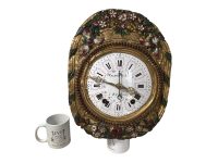 Alternative view of Vintage French Grandfather Grandmother Clock Insides Timepiece Hand Painted Refurbished circa 1850-1900's