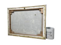 Alternative view of Vintage French Varnished Painting Original Artwork Portrait Moment In Time Art Mohammed Ali Signed M. Hamlati c1990-2000