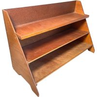 Vintage French Wooden Wood Three Tier Self Standing Large Shelf Shelving Unit Home Made Plywood circa 1970’s Vintage French Wooden Wood Three Tier Self Standing Large Shelf Shelving Unit Home Made Plywood circa 1970's