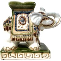 Vintage Small Chinese Elephant Ceramic Pot Stand Plinth Rest Green Blue Small Vase Pot c1970-80’s Vintage Small Chinese Elephant Ceramic Pot Stand Plinth Rest Green Blue Small Vase Pot c1970-80's