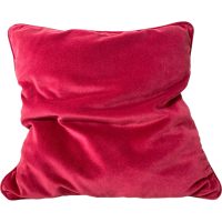 Vintage French Red Velvet Pillow Pillows Couch Bed Chair Sofa circa 1970-80's