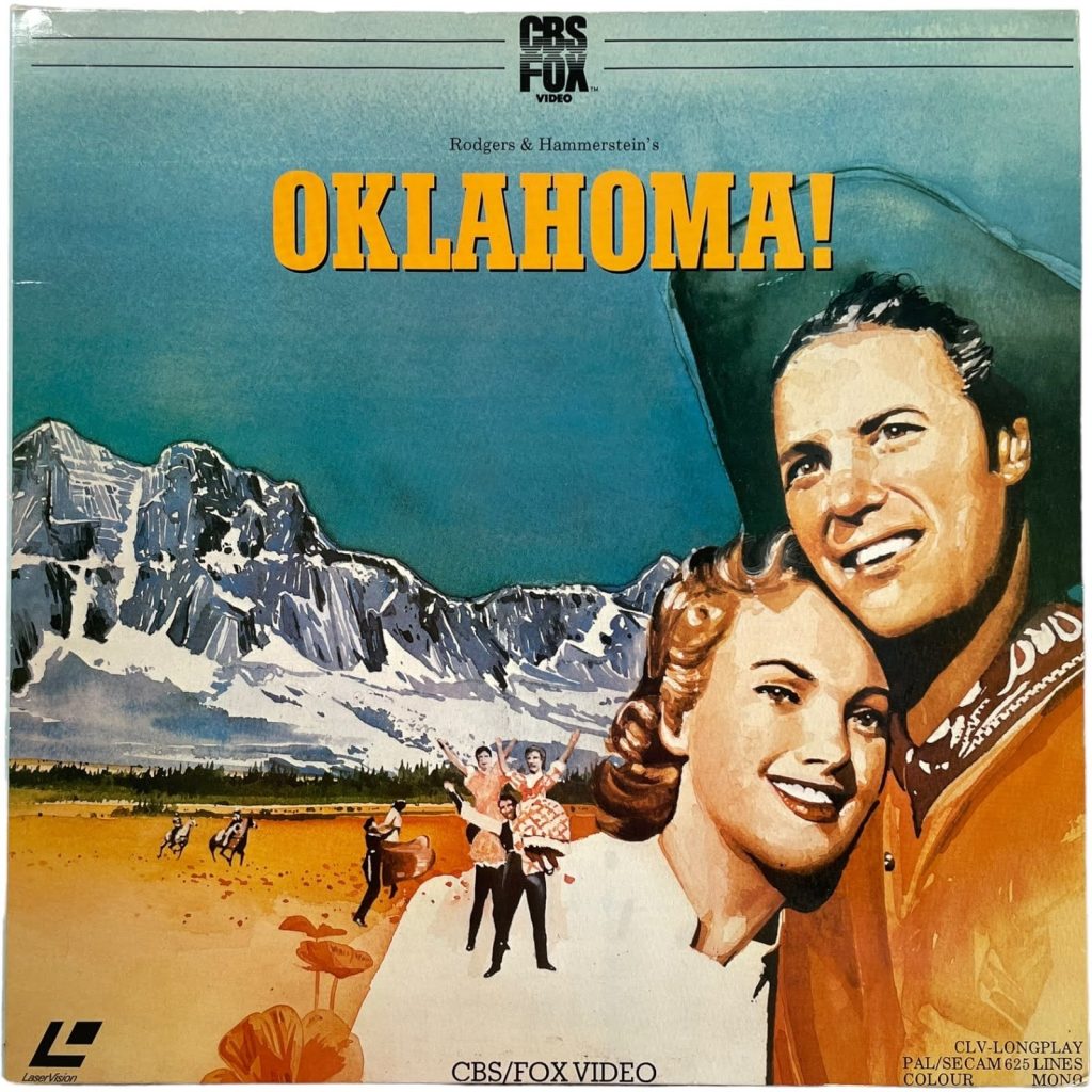 Vintage English Laservision Two Disc Videodisc Oklahoma Movie PAL SECAM Digital Media Memorabilia Collector c1984