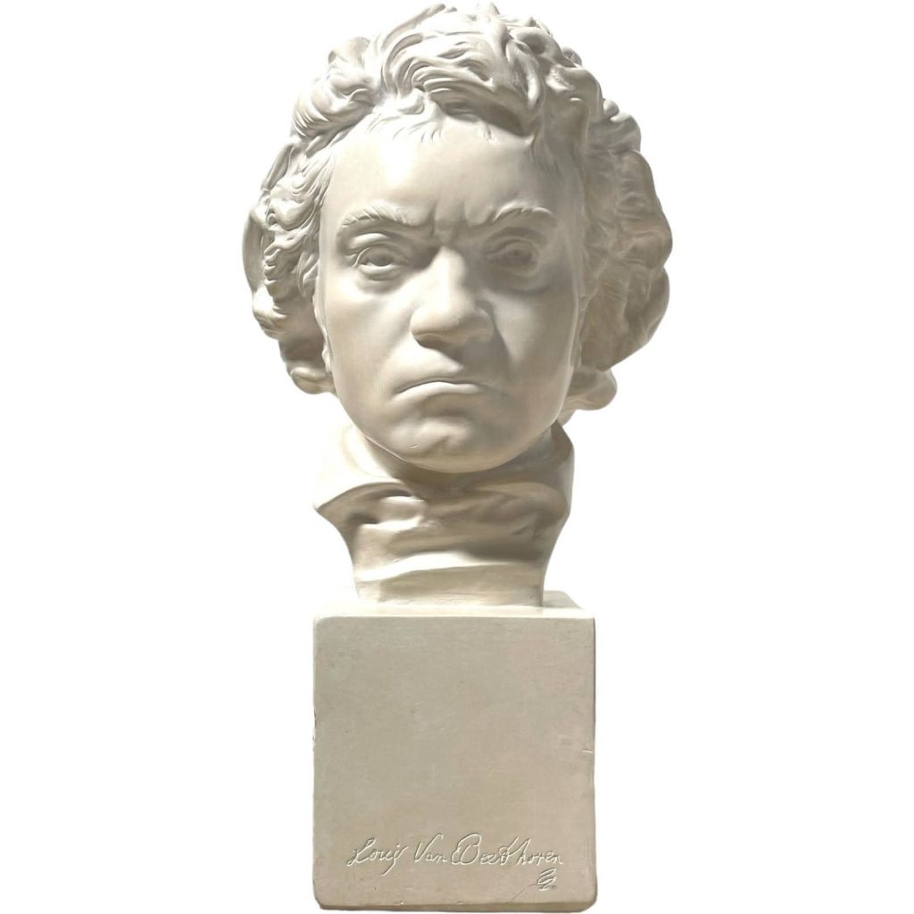 Vintage French Beethoven Moulage Musee Du Louvres Reproduction Of Original Bust Decor circa 1990’s