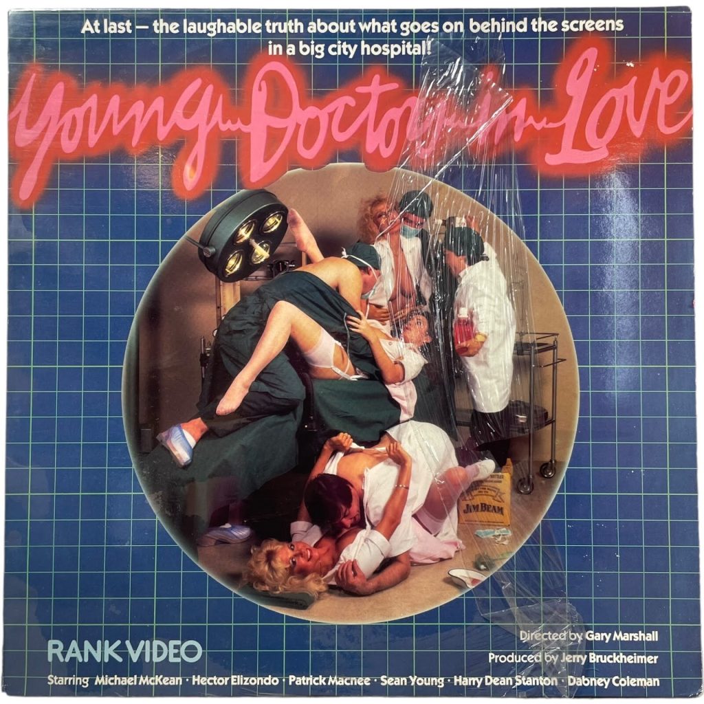Vintage English Laservision Videodisc Young Doctor In Love Movie PAL SECAM Digital Media Memorabilia Collector c1982