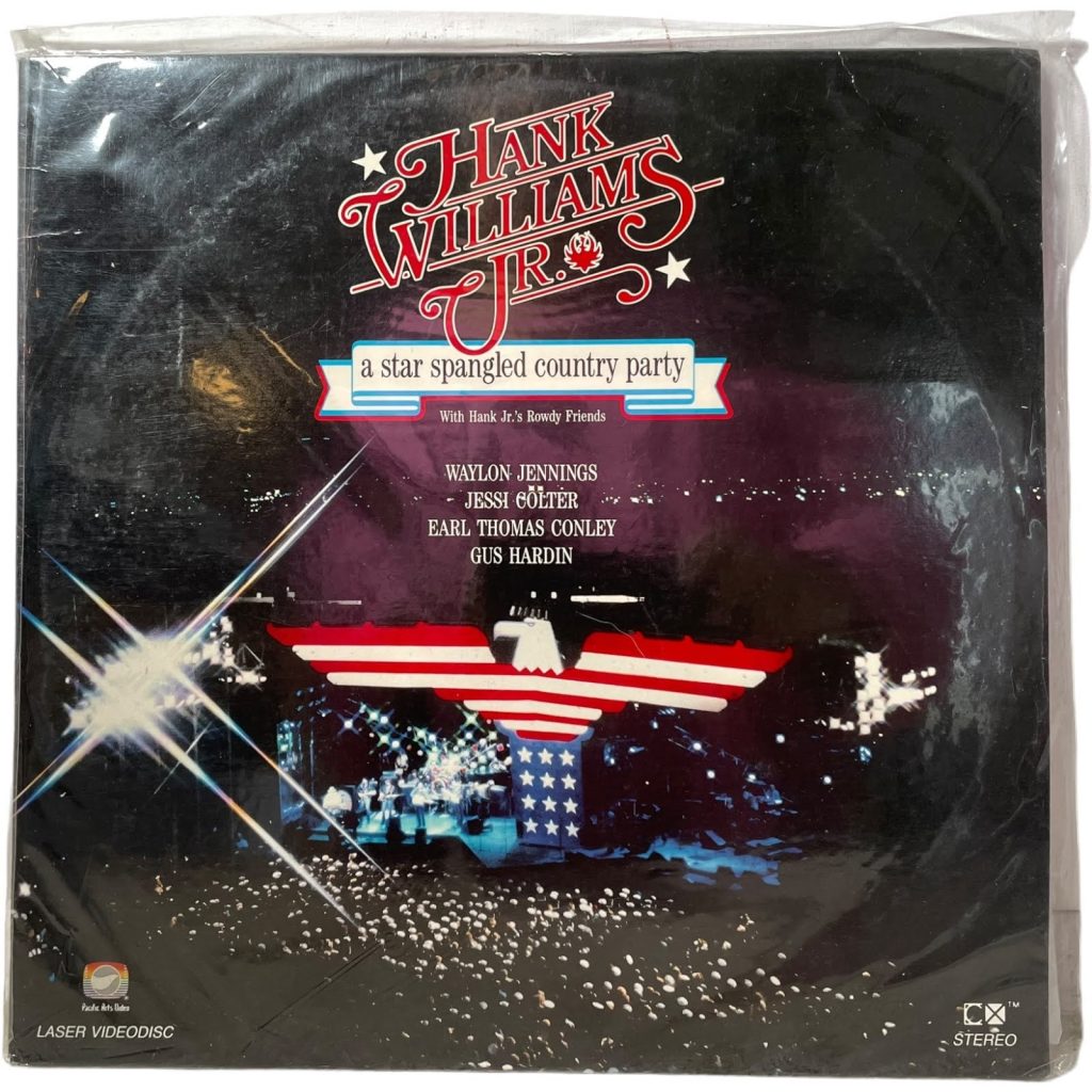 Vintage American US Laservision Videodisc Hank Williams Jr Movie NTSC Digital Media Memorabilia Collector c1986