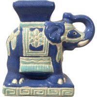 Vintage Small Chinese Elephant Ceramic Pot Stand Plinth Rest Blue Green Small Vase Pot c1970-80’s Vintage Small Chinese Elephant Ceramic Pot Stand Plinth Rest Blue Green Small Vase Pot c1970-80's