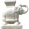 Vintage Small Chinese Elephant Ceramic Pot Stand Plinth Rest Blue Green Small Vase Pot Ashtray c1970-80's
