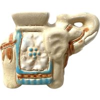 Vintage Tiny Chinese Elephant Ceramic Pot Stand Plinth Rest Brown Beige Small Vase Pot Ashtray c1970-80’s Vintage Tiny Chinese Elephant Ceramic Pot Stand Plinth Rest Brown Beige Small Vase Pot Ashtray c1970-80's