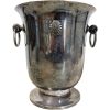 Vintage Champagne Ice Bucket French Heavy Metal Clam Shell Silver Plated Wine Champagne Ice Bucket Cooler Display Stand Pot c1950-60's