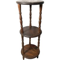 Vintage French Triple Plant Stand Wooden Paint Plinth Table Side Flower Pot Display Shelf Prop Side Table Tabouret c1970-80’s Vintage French Triple Plant Stand Wooden Paint Plinth Table Side Flower Pot Display Shelf Prop Side Table Tabouret c1970-80's