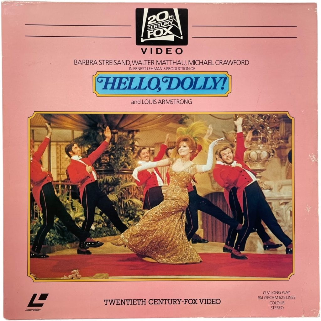 Vintage English Laservision Two Disc Videodisc Hello Dolly Movie PAL SECAM Digital Media Memorabilia Collector c1982