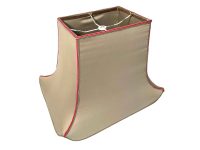 Vintage French Beige Red Lined Pagoda Style Lamp Shade Lampshade Pendant Hanging Light circa 1970’s Vintage French Beige Red Lined Pagoda Style Lamp Shade Lampshade Pendant Hanging Light circa 1970's