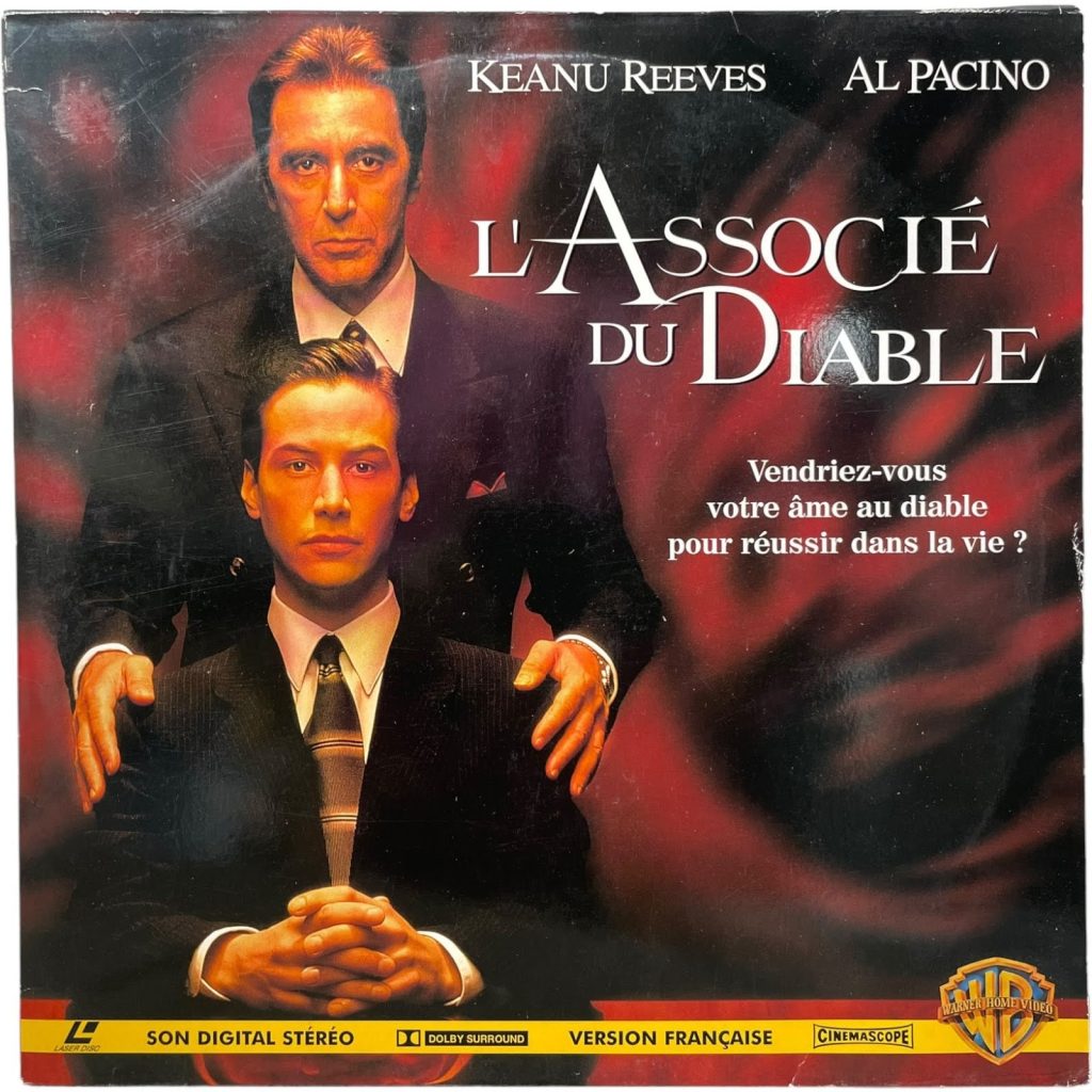 Vintage French Laservision Videodisc L’Associe Du Diable Movie PAL Digital Media Memorabilia Collector c1997