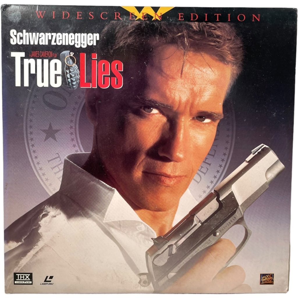 Vintage American US Laservision Videodisc True Lies Movie NTSC Digital Media Memorabilia Collector c1994