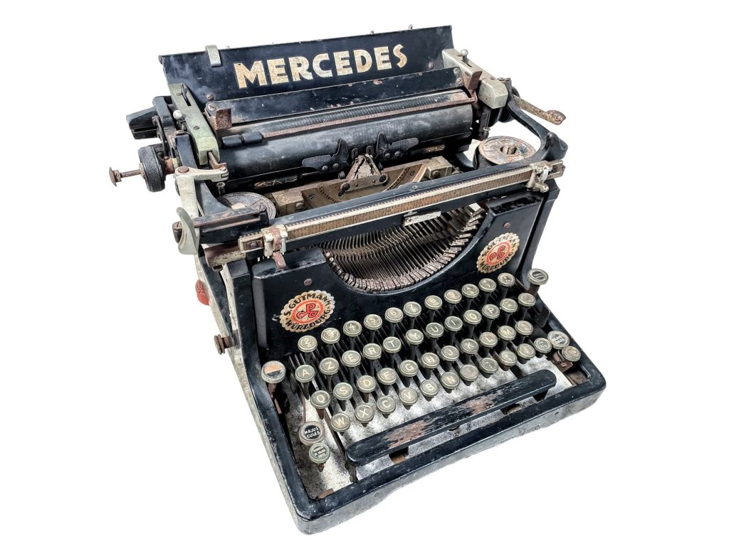 Vintage Mercedes Model 4 AZERTY German For French Market Typewriter Needs Some  Attention circa 1930's