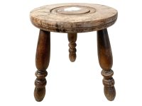 Stool Plant Stand Vintage French Wooden Wood Chair Seat Kitchen Side Table Kitchen Pot Plinth Display Tabouret Milking circa 1970’s Stool Plant Stand Vintage French Wooden Wood Chair Seat Kitchen Side Table Kitchen Pot Plinth Display Tabouret Milking circa 1970's