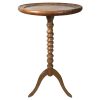 Vintage Table French Plinth Stand Barley Twist Style Spiral Circular Side Table Compact Display Plant Pot Twisty c1960's