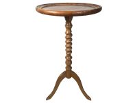 Vintage Table French Plinth Stand Barley Twist Style Spiral Circular Side Table Compact Display Plant Pot Twisty c1960's