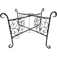 Vintage Large French Twisted Cast Iron Ornate Metal Folding Table Tray Legs Support Stand Plinth circa 1980-90’s Vintage Large French Twisted Cast Iron Ornate Metal Folding Table Tray Legs Support Stand Plinth circa 1980-90's