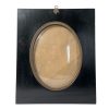 Antique Mourning Bubble Photo Picture Frame Silhouette Wall Hanging Display French Glass Acorn Embellished Decorative Medium c1880's